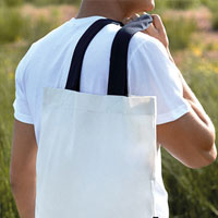 Twill Bags mit farbigen Henkeln zum Bedrucken bei design M.W Maschinenstickerei